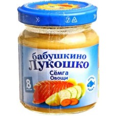 Рагу Бабушкино Лукошко из семги с овощами с 8 месяцев 100г в магазинах Магнит