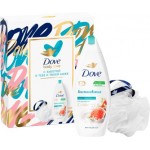 Подарочный набор Dove Нежное очищение Гель для душа 250мл + Мочалка