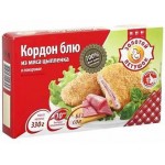 Кордон Блю Золотой Петушок сыр и ветчина 330г