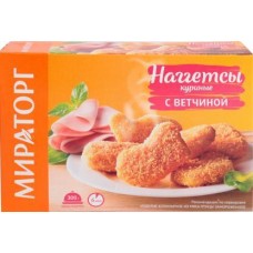 Наггетсы куриные Мираторг с ветчиной 300г в магазинах Магнит
