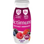 АКТИМУНО Кисломолочный продукт с цинк Ягодный микс 1,5% 95г