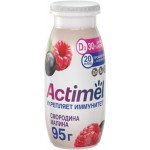 Продукт кисломолочный Actimel смородина-малина с цинком 1.5% 95г