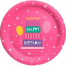 Тарелки картонные Пакетико Happy Birthday 23см 6шт в магазинах Магнит