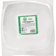 Тарелки квадратные Авм-пластик глубокие 180*180мм 6шт в магазинах Магнит