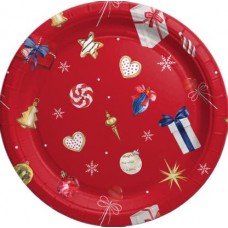Тарелки Пакетико картонные новогодние d-18см 6шт в магазинах Магнит