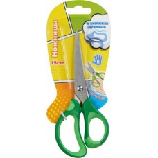 Ножницы канцелярские детские с мягкими ручками 15см в магазинах Магнит