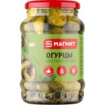 Огурцы маринованные Магнит 680г/670г в ассортименте