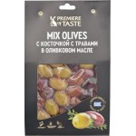 Микс оливок Premiere Of Taste с травами с косточкой 150г