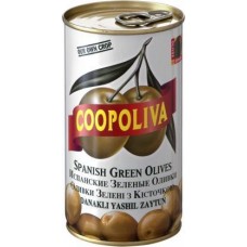 Оливки Coopolive зеленые с косточкой 350г в магазинах Магнит