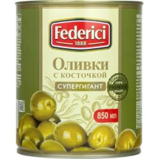 Оливки Federici Супергигант с косточкой 850г в магазинах Магнит