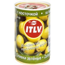 Оливки ITLV зеленые с косточкой 300г в магазинах Магнит