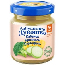Пюре Бабушкино лукошко овощное кабачок броккли с 5 месяцев 100г в магазинах Магнит