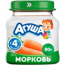 Пюре детское Агуша морковь с 4 месяцев 80г в магазинах Магнит