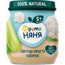 Пюре ФрутоНяня Кабачок Цветная капуста кабачок с 5 месяцев 110г в магазинах Магнит
