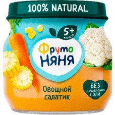 Пюре ФрутоНяня Овощной салатик 80г в магазинах Магнит