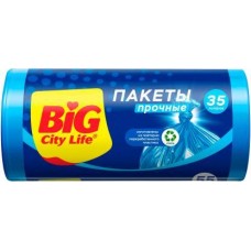 Пакеты для мусора Big City Life прямые 35л в магазинах Магнит