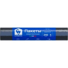 Пакеты для мусора Lomberta 40мкм 240л 5шт в магазинах Магнит