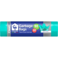 Пакеты для мусора Synergetic Lomberta ушки 60л 20шт 13мкм в магазинах Магнит