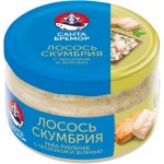 Лосось скумбрия Санта бремор рубленые с чесноком и зеленью 180г