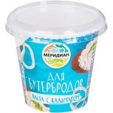 Паста Меридиан с кальмаром для бутербродов 140г в магазинах Магнит