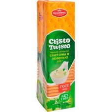 Крекер Cristo Twisto со вкусом сметаны и зеленью 205г в магазинах Магнит