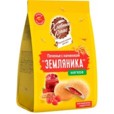 Печенье Хлебный Спас с начинкой Земляника 200г в магазинах Магнит