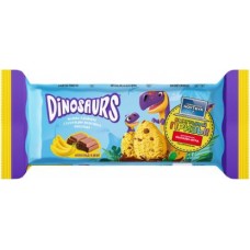 Печенье Kelloggs Dinosaurs сдобное банановое с кусочками молочного шоколада 120г в магазинах Магнит
