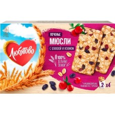Печенье Любятово Злаковое Мюсли 120г в ассортименте в магазинах Магнит