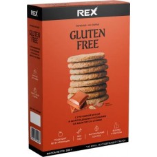 Печенье Rex Protein c гречневой мукой и шоколадом 200г в магазинах Магнит