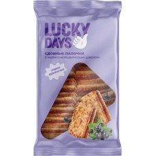 Сдобные палочки Lucky Days с черносмородиновым джемом 370г в магазинах Магнит