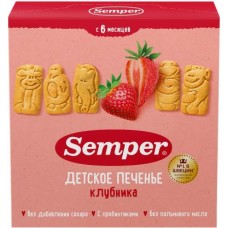 Печенье детское Semper клубника с 6 месяцев 125г в магазинах Магнит