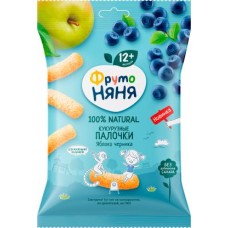 Кукурузные палочки Фрутоняня яблоко черника с 12 месяцев 20г в магазинах Магнит