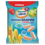 Кукурузные палочки ФрутоНяня яблоко-клубника с 12мес 20г