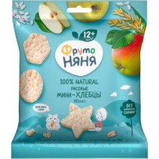 Мини-хлебцы ФрутоНяня Рисовые с яблоком и пребиотиком 30г в магазинах Магнит