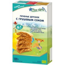 Печенье ФЛЁР АЛЬПИН детское грушевое с 6 месяцев 120г в магазинах Магнит