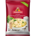 Пельмени Ложкаревъ из отборной говядины и свинины 900г