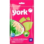 Перчатки хозяйственные York Алоэ с хлопковым напылением M