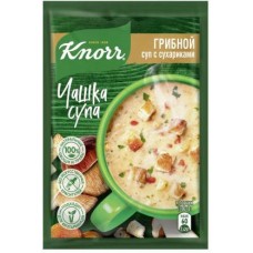 Суп Knorr Чашка Грибного супа с сухариками 15.5г в магазинах Магнит