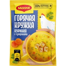 Суп Maggi Горячая кружка Куриная с сухариками 19г в магазинах Магнит