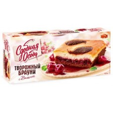 Пирог Сдобная Особа Творожный брауни с вишней 400г в магазинах Магнит