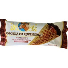 Крем-десерт Коровка из Кореновки Рожок вафельный с вареной сгущенкой 25% 40г в магазинах Магнит