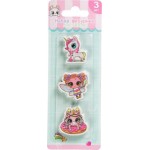 Набор фигурных ластиков Little Girl 3шт