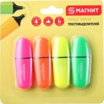 Набор мини текстовыделителей Магнит 4шт