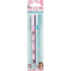 Набор ручек Little Girl шариковых синий цвет 0.7мм 2шт в магазинах Магнит