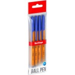 Набор ручек шариковых Рельеф-центр Berlingo Tribase Orange 4шт