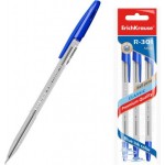 Набор шариковых ручек Erich Krause R-301 синие 1мм 3шт