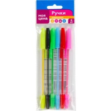 Набор шариковых ручек Моя цена цветные 6шт в магазинах Магнит
