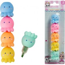 Набор текстовыделителей Little Girl Осьминожки 5шт в магазинах Магнит