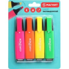 Набор текстовыделителей Магнит 4шт в магазинах Магнит