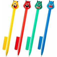 Ручка Юнландия шариковая синяя с топпером в ассортименте в магазинах Магнит